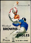 October 10, 1953 Philadelphia Eagles @ Cleveland Browns NFL Program