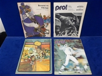 Clean-Up Lot of 4 Diff. Cleveland Browns 1960’s-70’s Home NFL Programs