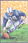 Autographed 1994 Goal Line Art Pro FB HOF Cards #166 Gino Marchetti, Colts