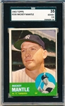 1963 Topps Baseball- #200 Mickey Mantle, Yankees- SGC Good+ 2.5