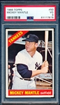 1966 Topps Baseball- #50 Mickey Mantle, Yankees- PSA Vg 3