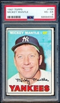 1967 Topps Baseball- #150 Mickey Mantle, Yankees- PSA Vg-Ex 4