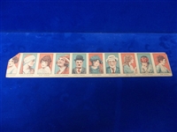 1921 W551 “Stage and Screen Actors” Blank Back Uncut Strip Card Sheet of 10