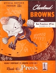 November 16, 1947 San Francisco 49ers @ Cleveland Browns AAFC Program