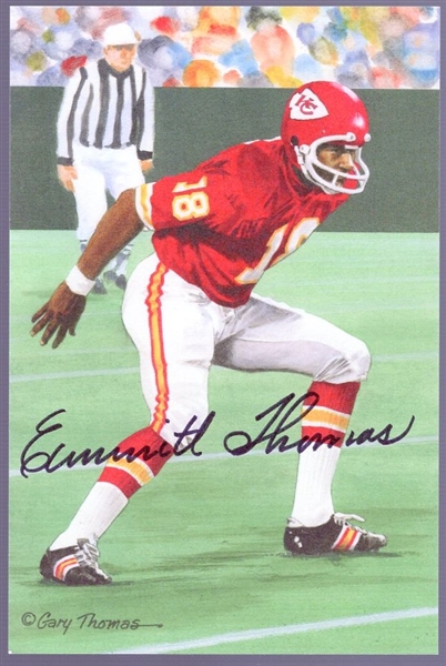 Autographed 2008 Goal Line Art Pro FB HOF Cards #245 Emmitt Thomas, Chiefs- Pro FB HOF Gold Set #69/100!