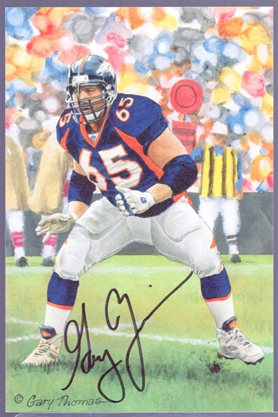 Autographed 2008 Goal Line Art Pro FB HOF Cards #247 Gary Zimmerman- Pro FB HOF Gold Set #69/100!