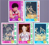 1974-75 Topps Bask- 5 Diff