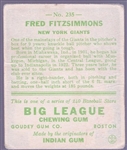 1933 Goudey Bb- #235 Fred Fitzsimmons, Giants