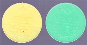 1955 Armour Baseball Coins- 2 Diff