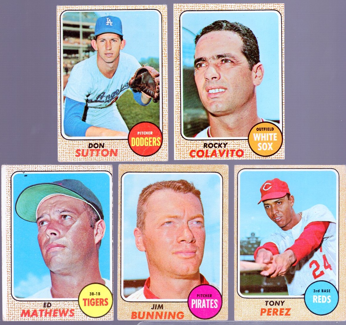 Lot Detail - 1968 Topps Bb- 5 Diff