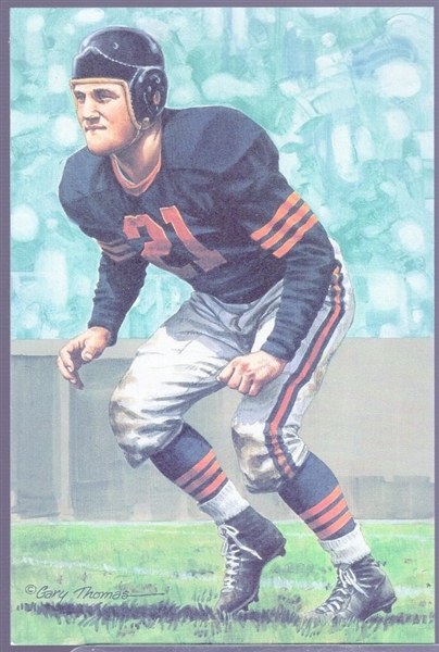 1990 Goal Line Art Football Hall of Fame Cards- #40 Dan Fortmann, Bears- 18 Cards