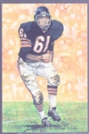 1990 Goal Line Art Football Hall of Fame Cards- #42 Bill George, Bears- 33 Cards