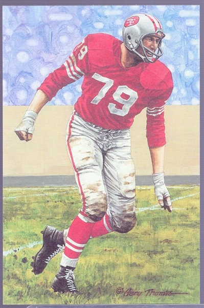 1993 Goal Line Art Football Hall of Fame Cards- #143 Bob St. Clair, 49ers- 27 Cards