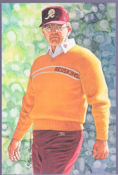 1996 Goal Line Art Football Hall of Fame Cards- #183 Joe Gibbs, Redskins- 20 Cards