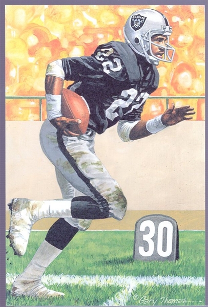 1997 Goal Line Art Football Hall of Fame Cards- #186 Mike Haynes, Raiders- 40 Cards