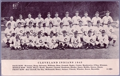 1945 Cleveland Indians MLB 5-¼” x 8-3/8” B/W Team Photo
