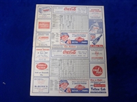 1949 Detroit Tigers @ Washington Senators Bsbl. Scorecard