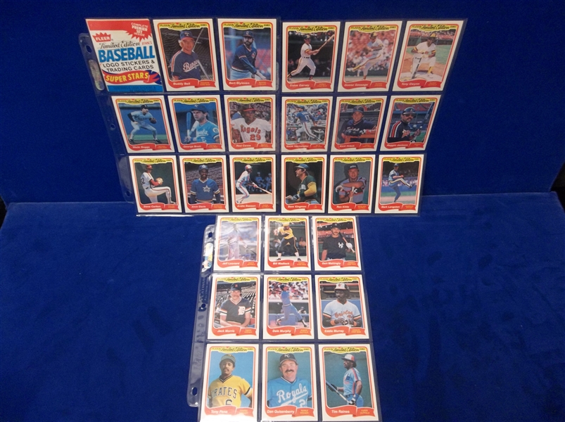 1985-87 Fleer Bsbl. “Small Retail Sets”- 13 Diff. in Pages
