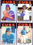 1986 Topps Tiffany/ Tiffany Traded Bsbl.- One Complete Cubs Team Set- 32 Total Cards