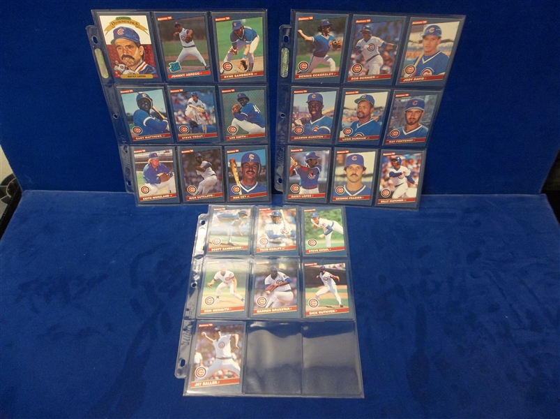 1986-88 Chicago Cubs MLB Team Sets in Pages- 26 Diff.