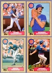 1987 Topps Tiffany/ Tiffany Traded Bsbl.- One Complete Chicago Cubs Team Set of Each (33 Total Cards)