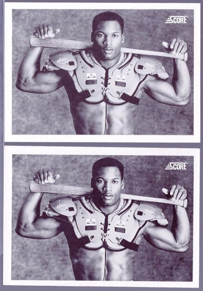1990 Score Bsbl. #697 Bo Jackson BB/FB- 2 Cards