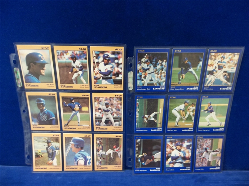 1990-92 Star Company Baseball- 17 Diff. Ryne Sandberg Player Sets