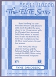 1993 Donruss Bsbl. “Elite Series” #20 Ryne Sandberg- #5511/10K.