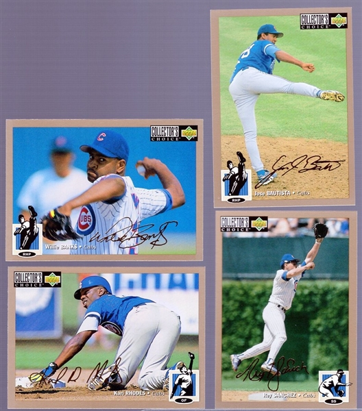 1994 Collector’s Choice Bsbl. “Gold Signature”- 4 Diff. Chicago Cubs
