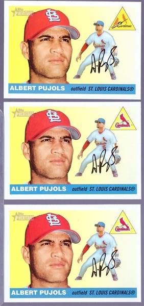 2004 Topps Heritage Bsbl. #200 Albert Pujols- 3 Asst., 2 Diff. Cards