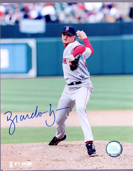Autographed Brandon Lyon Boston Red Sox MLB Color 8” x 10” Photo