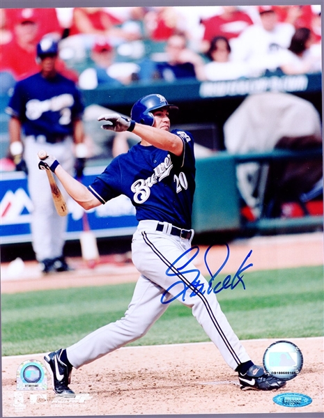 Autographed Scott Posednik Milwaukee Brewers MLB Color 8” x 10” Photo- Tri-Star Authenticated