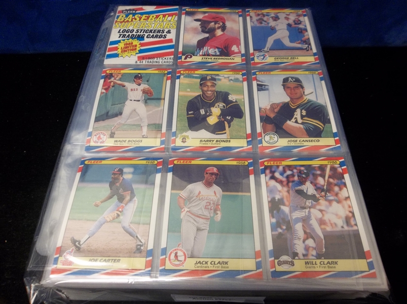 1988-89 Fleer Bsbl. “Small Retail Sets”- 15 Diff. in Pages
