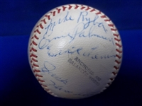 1959 York White Roses Official Eastern League MiLB Baseball with 18 Signatures