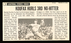 1964 Topps Baseball Giant- #3 Sandy Koufax, Dodgers- SP