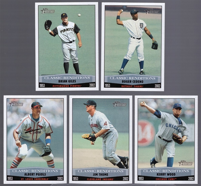 2002 Topps Heritage Bsbl. “Classic Renditions”- 1 Complete Set of 10 Cards