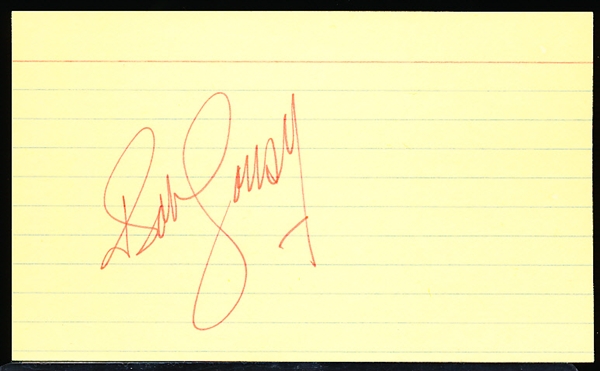 Autographed Bob Cousy NBA Index Card