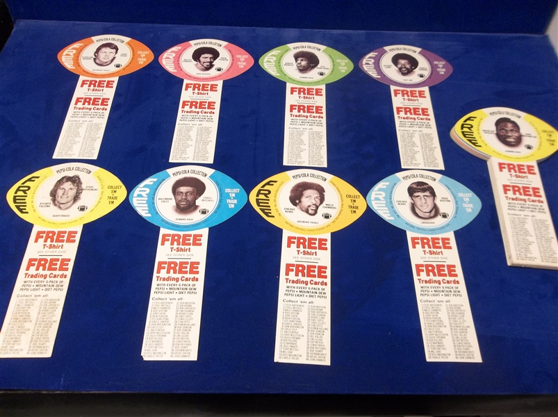 1976 Pepsi Football Discs Complete Set of 40