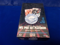 1991 Pro Set Platinum Football- Series #2- One Unopened Wax Box
