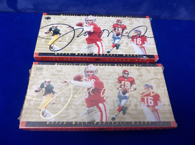 1996 Upper Deck “Joe Montana Career Set” Factory Sealed Sets- 2 Sets