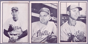 1953 Bowman Bb B&W- 3 Diff Phillies