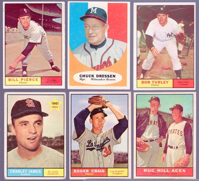 1961 Topps Bb- 6 Diff