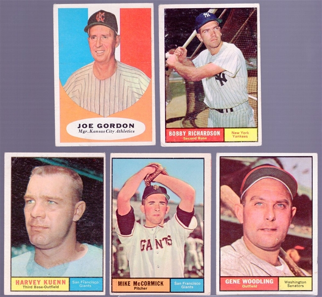 1961 Topps Bb- 5 Diff