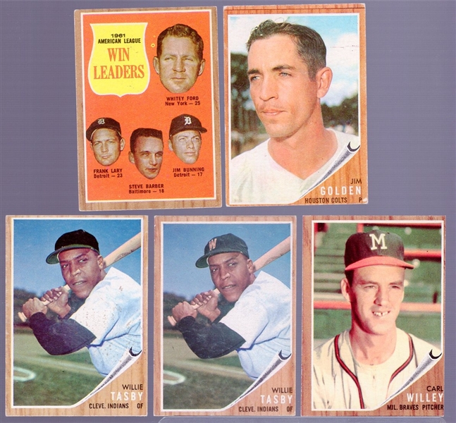 1962 Topps Baseball- 5 Diff