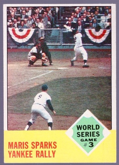 1963 Topps Bb- #144 World Series(Maris)