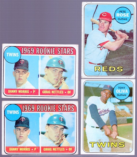 1969 Topps Bb- 4 Cards