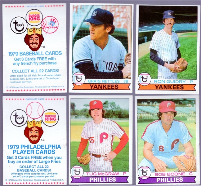 1979 Topps Burger King Bb- 2 Partial Sets