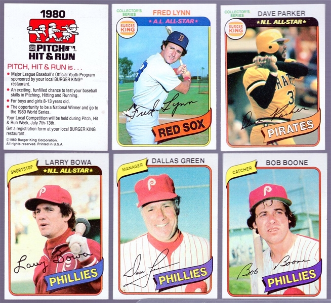 1980 Topps Burger King Bb- 2 Small Partial Sets