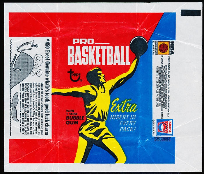 1971-72 Topps Basketball Wrapper