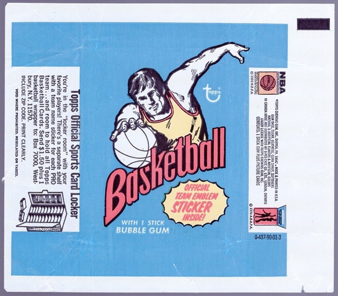 1973-74 Topps Basketball Wrapper